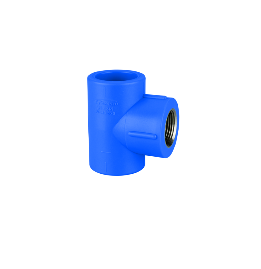Amanco Industrial Te Femea PPR Azul - 32x3/4"
